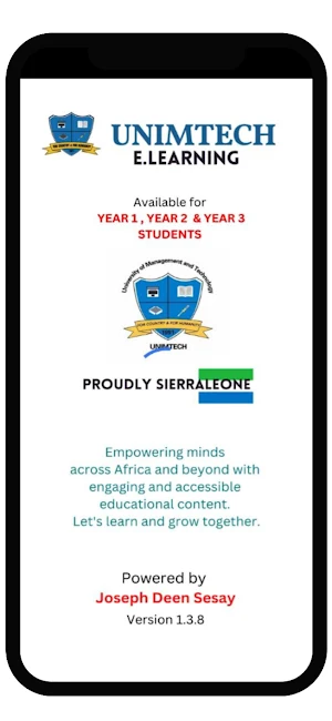 UNIMTECH E-Learning Screenshot 0
