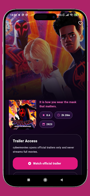 cybermovies : Movies &TV Shows Screenshot 1
