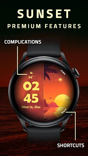 Horizon Sunset Watch Face Screenshot 3