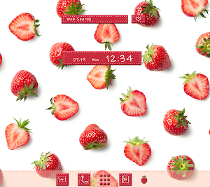 Cute Wallpaper Strawberry Dots Theme Screenshot 0