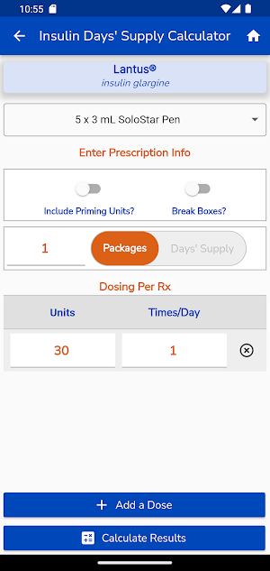 Rx Days’ Supply Calculator Screenshot 2