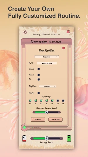Energy-Based Routine Screenshot 1