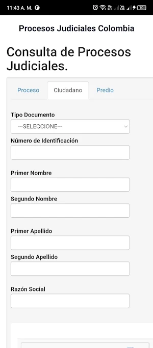 Procesos Judiciales Colombia Screenshot 1
