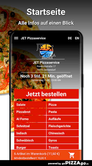 JET Pizzaservice Denkendorf Screenshot 1
