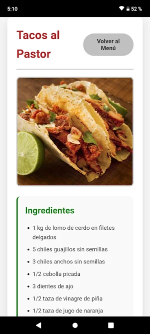Recetas Mexicanas Screenshot 3