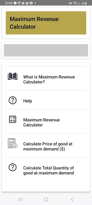 Maximum Revenue Calculator Screenshot 0
