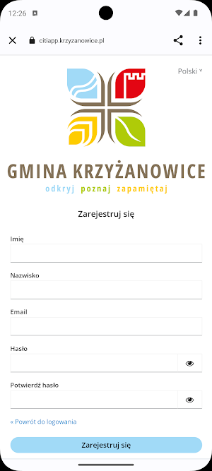 Krzyżanowicka Karta Mieszkańca Screenshot 2
