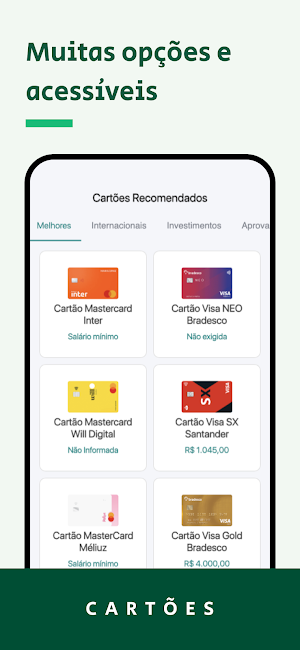 Cartão com Limite e Crédito Screenshot 2