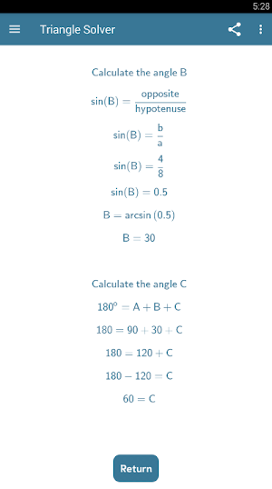 Triangle Solver Screenshot 3