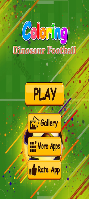 Dinosaur Football Coloring Screenshot 1