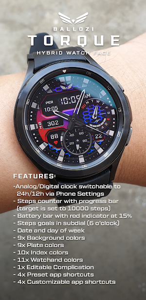 BALLOZI Torque Watch Face Screenshot 1
