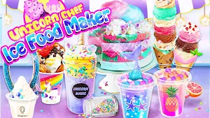 Unicorn Chef: Summer Ice Foods - Cooking Games Screenshot 0