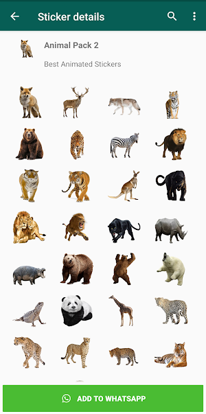 Animal Stickers for WhatsApp (WAStickerApps) Screenshot 3