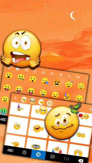 Orange Aesthetic Keyboard Background Screenshot 3