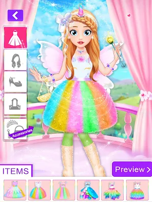 Unicorn Fashion Dress Up Makeover: Girls Games Screenshot 1