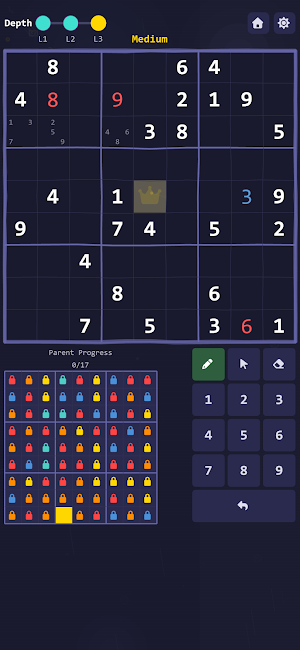 Sudokokokoko: Fractal Sudoku Screenshot 2
