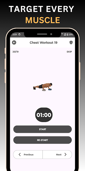 Chest Workout at Home Screenshot 3