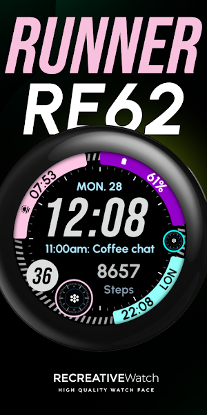 RE62 - Runner Watch Face Screenshot 3