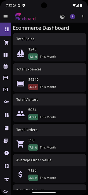 Flexboard-Flutter Admin Panel Screenshot 1