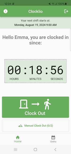 Clocklio Employee Screenshot 0
