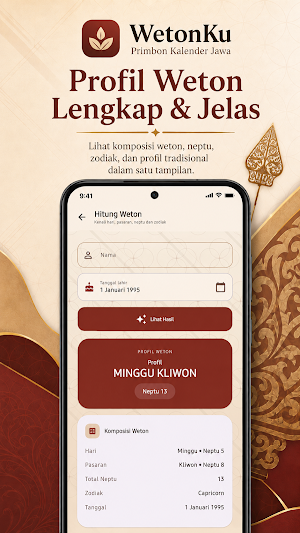 Wetonku: Primbon & Kalender Screenshot 1