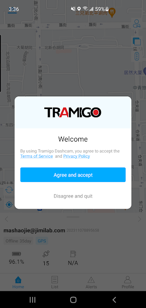 Tramigo Dashcam Screenshot 1