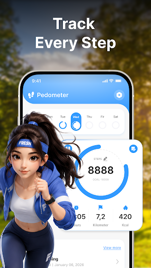 Pedometer Step Counter Daily Screenshot 0