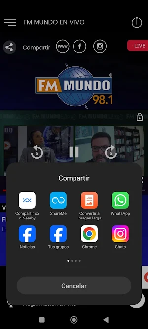 FM mundo Ecuador en vivo  98.1 Screenshot 1