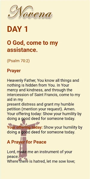 St. Francis of Assisi Devotion Screenshot 1