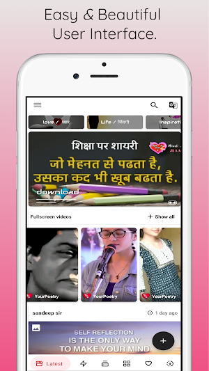 Hindi Shayari, Video Status, Poetry, Quote PoetApp Screenshot 0