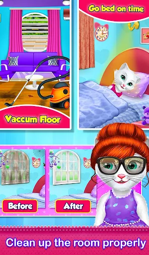 Kitty Daily Activities Game Screenshot 2