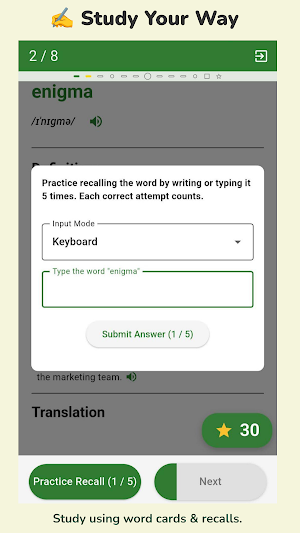 VocabEx Screenshot 3