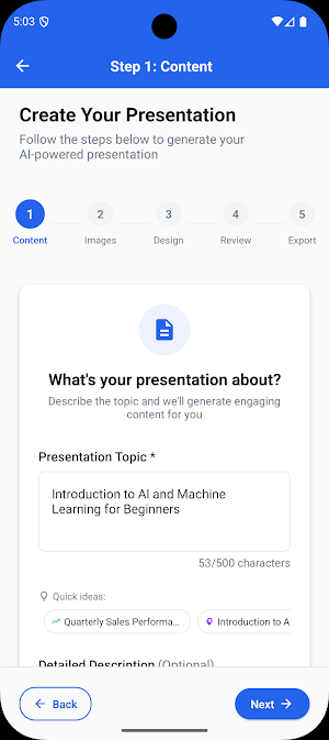 SlideArc: AI Slide Generator Screenshot 2