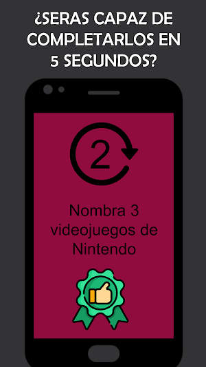 Regla de los 5 segundos - Retos con amigos Screenshot 1