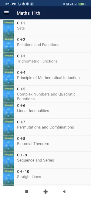 Class 11th Maths NCERT - (OFFLINE) Screenshot 1