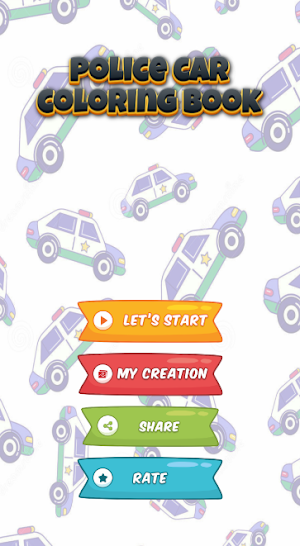 police car - coloring book Screenshot 1