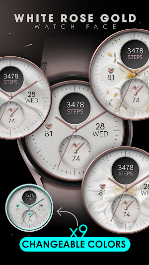 White Rose Gold watch face Screenshot 1
