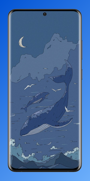 Kawaii Whale Wallpaper Screenshot 0