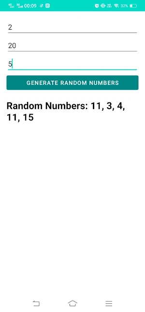 Random Number generator App Screenshot 3