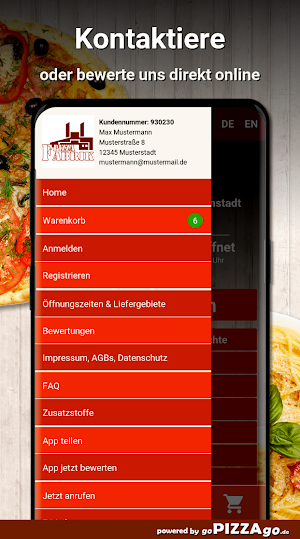 Pizzafabrik Lieferservice Darm Screenshot 2