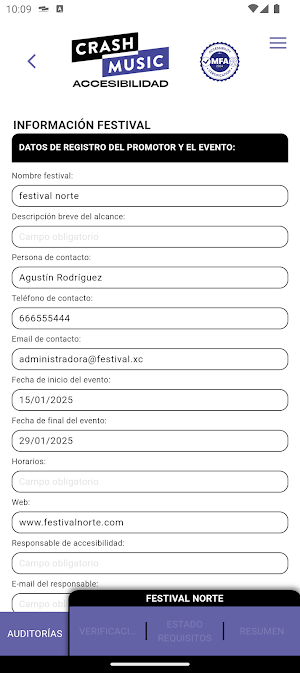 Crash Music Accesibilidad Screenshot 2