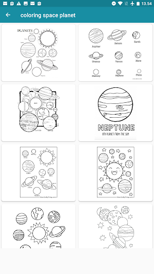 coloring space planet Screenshot 0