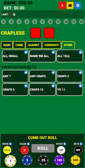 Bubble Craps: Simple Simulator Screenshot 3