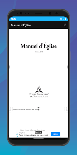 Manuel de l'eglise adventiste Screenshot 0