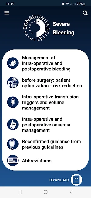 Severe Perioperative Bleeding Screenshot 0