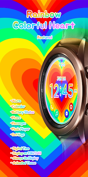 Rainbow Colorful_Watchface Screenshot 0