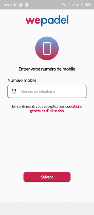 WePadel, Abidjan Screenshot 1