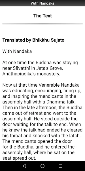 With Nandaka Sutta - Buddhism Screenshot 1
