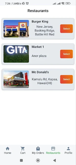 Food Order Screenshot 2