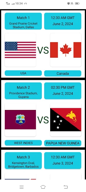 T20 World Cup 2024 Schedule Screenshot 1